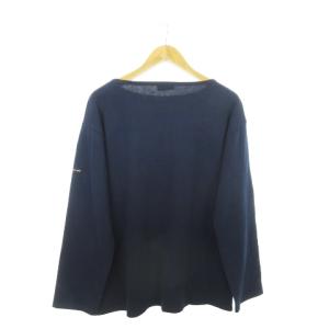 SAINT JAMES バスクシャツ カットソー ロンT トレーナー ボートネック 長袖 コットン 7 XL 紺 ネイビー /AH3