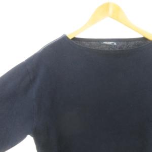 SAINT JAMES バスクシャツ カットソー ロンT トレーナー ボートネック 長袖 コットン 7 XL 紺 ネイビー /AH3