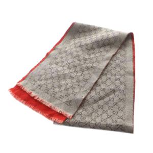 マフラー GG柄 ブラウン レッド