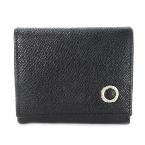 コインケース 小銭入れ 財布 レザー 革 シボ革 ロゴ ボックス型 黒 ブラック /CK28 GY11