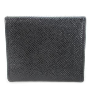 BVLGARI コインケース 小銭入れ 財布 レザー 革 シボ革 ロゴ ボックス型 黒 ブラック /CK28 GY11