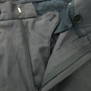 Salvatore Ferragamo パンツ スラックス テーパード ガンチーニ センタープレス コットン 50 XL 紺 ネイビー /AH11