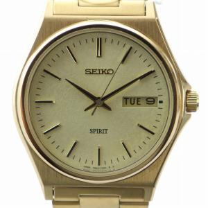 スピリット SPIRIT 腕時計 ウォッチ クォーツ ロゴ デイト カレンダー付き ゴールド色 7N43-7180