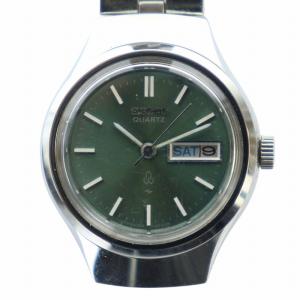 腕時計 ウォッチ クォーツ カレンダー付き ロゴ 緑文字盤 シルバー色 4326-0030 GY18 /MQ