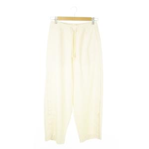 パンツ ジャージ ワイドテーパード スリーストライプス トレフォイル ロゴ サイドボタン M ベージュ