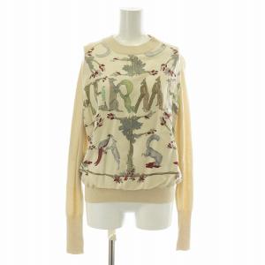 ニット セーター シルク カシミヤ 切替 セリエボタン