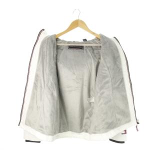 TOMMY HILFIGER 中綿ジャケット フーディー ジップアップ フェイクファー ロゴ M 白 ホワイト /MN16 GY42