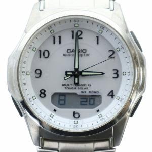ウェーブセプター wave ceptor 腕時計 ウォッチ ソーラー ロゴ 白文字盤 シルバー色 WVA-M630