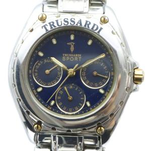 スポーツ SPORT 腕時計 ウォッチ クォーツ クロノグラフ 青文字盤 シルバー色 TS-2001 GY18