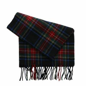 POLO RALPH LAUREN マフラー ストール ウール タータンチェック柄 フリンジ ポロベア 刺繍 マルチカラー /XZ GY42