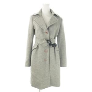 トレンチコート メルトン アンゴラ混 ベルト 裏チェック 38 M グレー /AO8 GY42