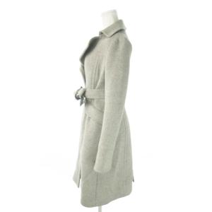 BURBERRY BLUE LABEL トレンチコート メルトン アンゴラ混 ベルト 裏チェック 38 M グレー /AO8 GY42