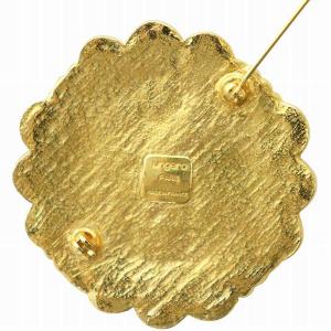 U by ungaro ヴィンテージ ピンブローチ アクセサリー カラーストーン 色石 ラインストーン ゴールドカラー 金色 GY18