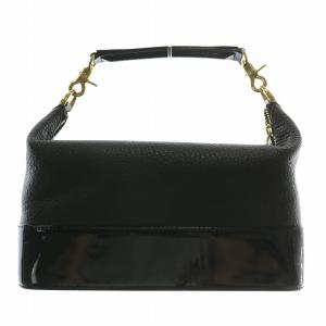 GIANNI VERSACE ハンドバッグ エナメル サンバースト ブラック