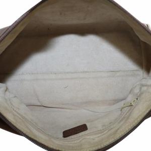 HIROFU ハンドバッグ レザー ロゴ 型押し 茶色 ブラウン /XZ GY18