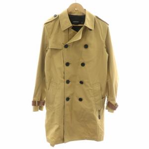 トレンチコート ロング 背抜き ベルト付き S ベージュ 茶 ブラウン C5235 /MP GY42