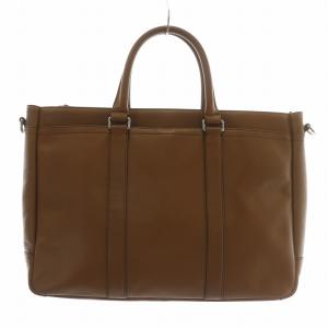 COACH レキシントン ビジネスバッグ トート ショルダー 2WAY レザー ロゴ 型押し 茶色 ブラウン F70916