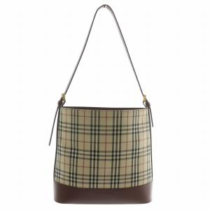 ワンショルダーバッグ ノバチェック ベージュ ボルドー