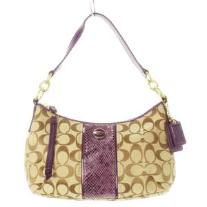 美品 オールドコーチ COACH シルバー金具 グラブタンレザー ハンドバッグ 美品】coach ショルダーバッグ オールドコーチ グラブタンレザー