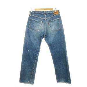 FULLCOUNT デニムパンツ ジーンズ ストレート ボタンフライ ウォッシュ加工 ダメージ加工 赤耳 セルビッチ Vステッチ