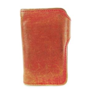 EVISU 二つ折り財布 ウォレット 小銭入れあり コンパクト レザー 革 ロゴ 赤 レッド /CK25 GY18