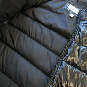 Calvin Klein 中綿ベスト フーディ ジップアップ ナイロン 光沢感 M 黒 ブラック /AO16 GY18