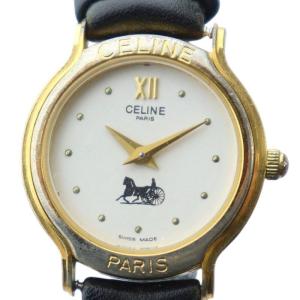 腕時計 ウォッチ クォーツ ロゴ 白文字盤 レザーベルト ゴールド色 GY18 /MQ OH