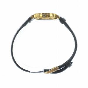 CELINE 腕時計 ウォッチ クォーツ ロゴ 白文字盤 レザーベルト ゴールド色 GY18 /MQ OH