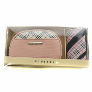 ハンカチ ポーチ 2点セット ノバチェック ピンク