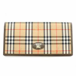 長財布 小銭入れなし ノバチェック ベージュ