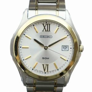 50M 7N42-0EY0 腕時計 ウォッチ クォーツ ローマン デイト カレンダー付き 白文字盤 ゴールド色