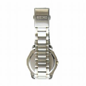 SEIKO 50M 7N42-0EY0 腕時計 ウォッチ クォーツ ローマン デイト カレンダー付き 白文字盤 ゴールド色