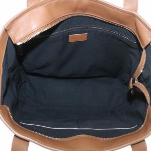 PAUL SMITH インセットスワールポケット トートバッグ ハンド レザー ロゴ 茶色 ブラウン /XZ GY18