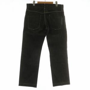 DOLCE&GABBANA 16 CLASSIC デニムパンツ ジーンズ ストレート ジップフライ ロゴ 48 L 黒 ブラック /XZ