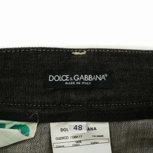 DOLCE&GABBANA 16 CLASSIC デニムパンツ ジーンズ ストレート ジップフライ ロゴ 48 L 黒 ブラック /XZ