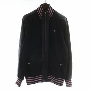 トラックジャケット ブルゾン ジップアップ ロゴ 刺繍 3 L 紺 ネイビー ピンク /XZ GY18