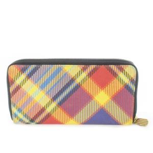 Vivienne Westwood 長財布 ラウンド オーブ チェック マルチカラー