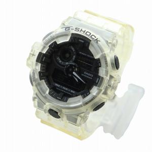 CASIO G-SHOCK 腕時計 ウォッチ クォーツ アナデジ 黒文字盤 カレンダー付き スケルトン クリア GA-700SKE-7AJF