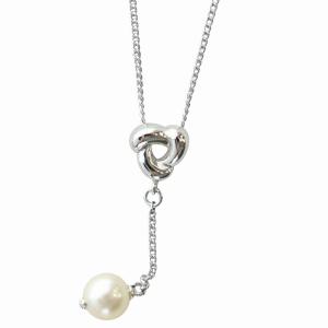 NOEVIR ノエビア ネックレス アクセサリー ペンダント リアルパール 真珠 SV925 6mm シルバー色