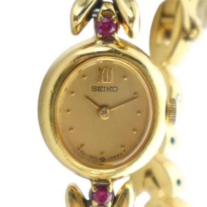 ブレスウォッチ クォーツ カラーストーン ラインストーン ゴールドカラー