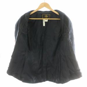 FENDI テーラードジャケット ブレザー アウター 4B リネン 麻 ノーベント 総裏地 メタルボタン 48 紺