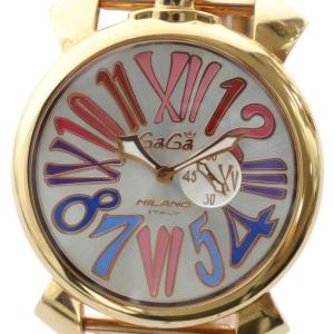 MANUALE 46 マヌアーレ スリム 46 5080 腕時計 クォーツ スモセコ ローマン