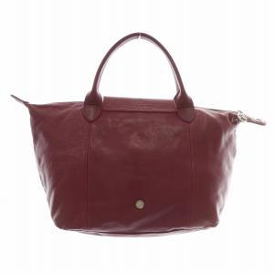Longchamp ルプリアージュ ハンドバッグ ショルダー 2WAY レザー 折りたたみ式 内側総柄 ロゴ 紫 パープル