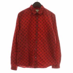 DUKE シャツ GG ゴースト 40 レッド ブラック 418656