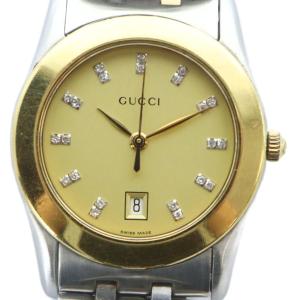 530L 腕時計 クォーツ 22P ラインストーン デイト カレンダー付き コンビカラー