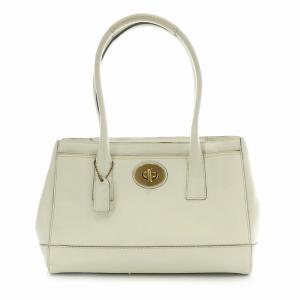 ハンドバッグ トートバッグ ビジネス レザー 皮革 ロゴ スカーフ付き 白 ホワイト 紫 パープル 11553