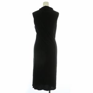 GUCCI ワンピース 絹 シルク ノースリーブ ロング 38 S 黒 ブラック /XZ GY11