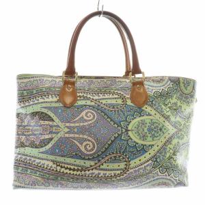ハンドバッグ ショルダー PVC レザー ペイズリー柄 総柄 マルチカラー /XZ GY18