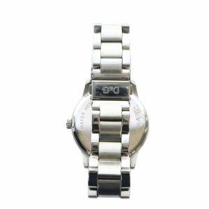 D&G 腕時計 ウォッチ クォーツ 黒文字盤 カレンダー付き ロゴ シルバー色 GY18 /MQ