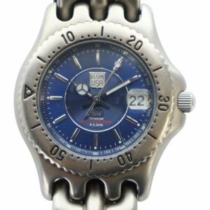 腕時計 ウォッチ 自動巻き カレンダー付き 青文字盤 ロゴ 裏スケルトン シルバー色 FK-1098-C